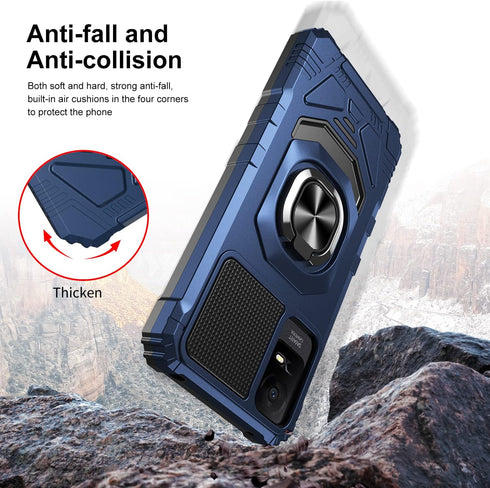 TCL ION X Case with Tempered Glass Screen Protector, Military Grade Heavy Duty Shockproof Protective Cover