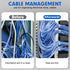 1200pcs 8 Inch, 50lb Zip Ties, RAZCC Cable Zip Ties Heavy Duty White Plastic Wire Ties with Tensile Strength