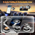 GSCAME 360 17/16/15 Heavy Duty Metal Magnetic Dash Mount Car Phone Holder - Extendable Long Arm+Strong Suction Cup