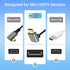 8K Cable,90 8K@60Hz 4K@120Hz 48Gbps hdtv2.1 etc.(50cm) RIIEYOCA Mini HDTV to HDTV Adapter Degree Up Angle Mini hdtvMale