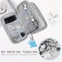 Skycase Electronic Organizer Travel Case - Waterproof Double Layers Storage Bag for Accessories, Charger, Cable, Grey