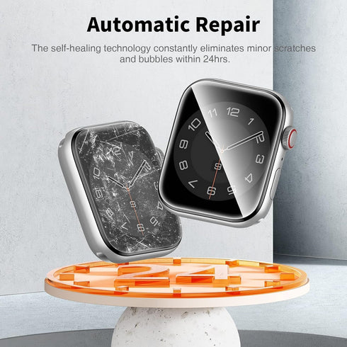 LK 6 Pack Screen Protector for Apple Watch 45mm Series 9 8 7, Anti-Scratch, Self-Healing TPU, Bubble Free, HD
