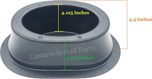 Universal Angled Deep Speaker Enclosures for 6 x 9 Inch Speakers, Surface Mount Pods