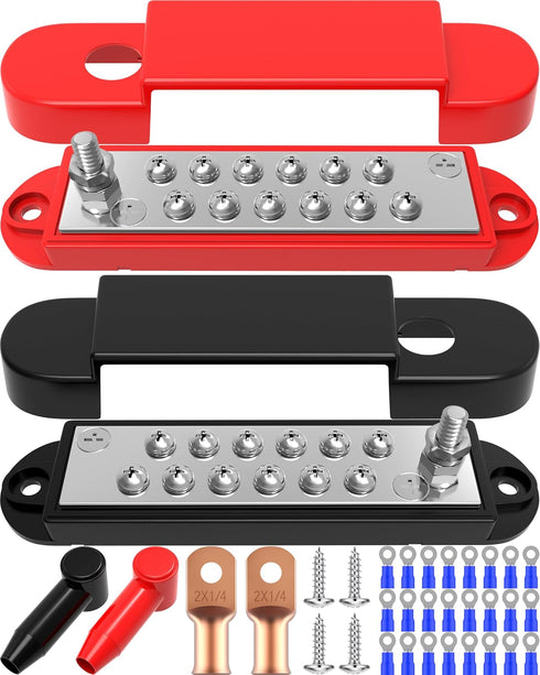 Crivon Bus Bar 12V 150A Power Distribution Block: DC Battery Marine Bus Bar
