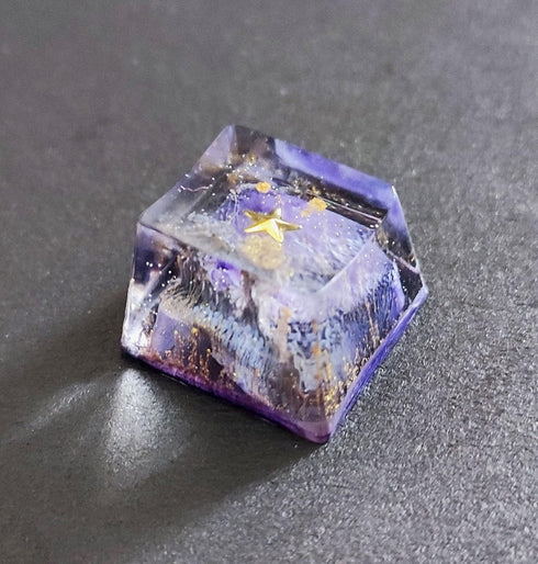 Custom Artisan Purple Galaxy Keycap (OEM) for RGB Cherry MX Gaming Mechanical Keyboards (Escape 1U) by Generic