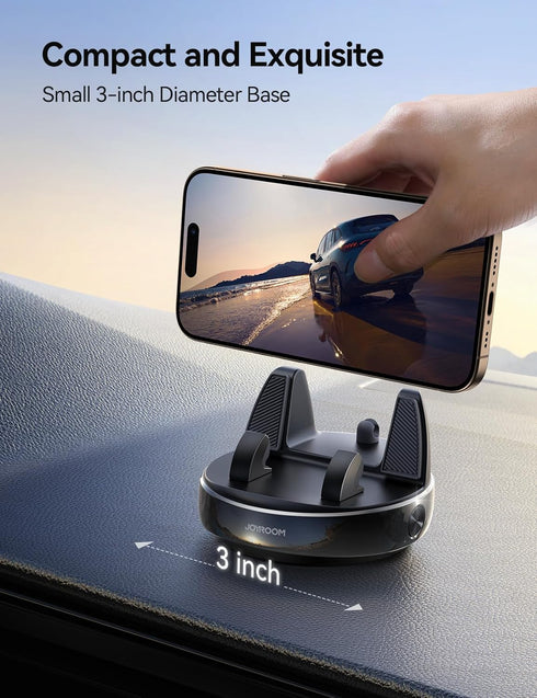 JOYROOM 360 Car Phone Holder Mount, Adjustable & Avoid Sun Glare Phone Holder for Car, Slip Free Spring Snap Design