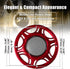 X AUTOHAUX 2pcs 6 Inch Car Metal Audio Speaker Grill Cover, Red Decorative Circle Grille Protector