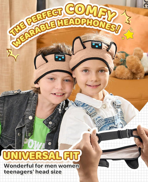 Kids Headphones Over Ear Toddler/Baby Headband, Volume Limited, Soft Headband for Learning, Travel, Sleep