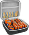Linkidea Small Hard Case Battery Organizer Storage Box, Holds 31 Various Sizes AA AAA 9V C D Batteries (Dark Grey)