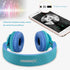WT-7S Headset Riwbox Kids Bluetooth Headphones, LED Light Up Wireless Foldable Stereo with Microphone and Volume