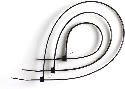 THE CIMPLE CO 7 inch Strong Grey Nylon Zip Ties, 100 Pack, Indoor and Outdoor Rated