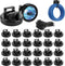 Eveco Magnetic Zip Tie Mount Wire Holder - 24 Magnetic Holders with 24
