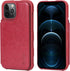 Arae Compatible for iPhone 12 Pro Max Case - Wallet Case with PU Leather Card Holder Back Flip Cover (Wine Red)