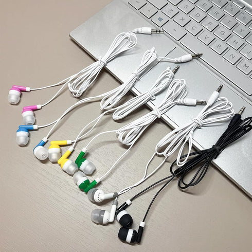60 Pack Use(6 Earbuds Bulk Kids Classroom Headphones for School Travel or Home Color)