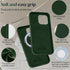 Genuine Leather Case for iPhone 15 Pro Max, MagSafe Compatible, Shockproof Slim Design, Sequoia Green