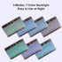 Wireless Bluetooth Keyboard, Portable Silent Light Up Rechargeable Mac Keyboard with 7 Colors Backlit for iPad iOS