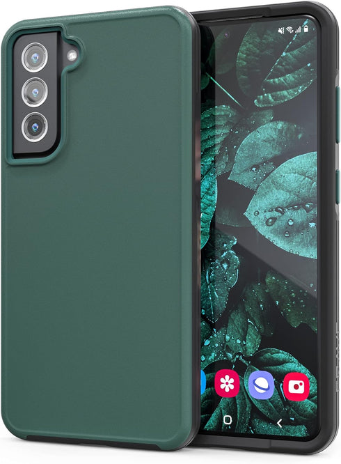 Crave Slim Guard Case for Galaxy S21 FE - Shockproof Case for Samsung Galaxy S21 FE 5G (6.4 inch), Forest Green