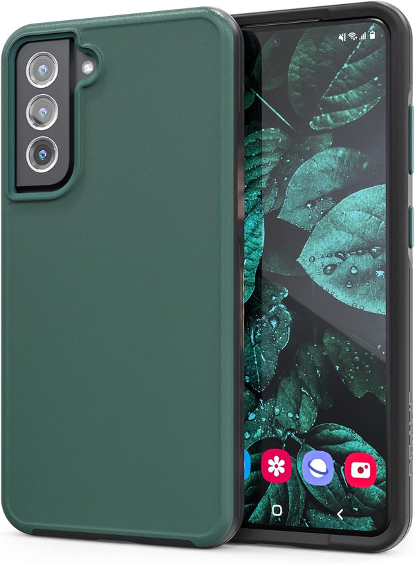 Crave Slim Guard Case for Galaxy S21 FE - Shockproof Case for Samsung Galaxy S21 FE 5G (6.4 inch), Forest Green
