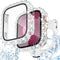 NewWays 2 in 1 Waterproof Bling Case 44mm for Apple Watch, Lace Full Glitter Diamond Rhinestone Bumper Cover