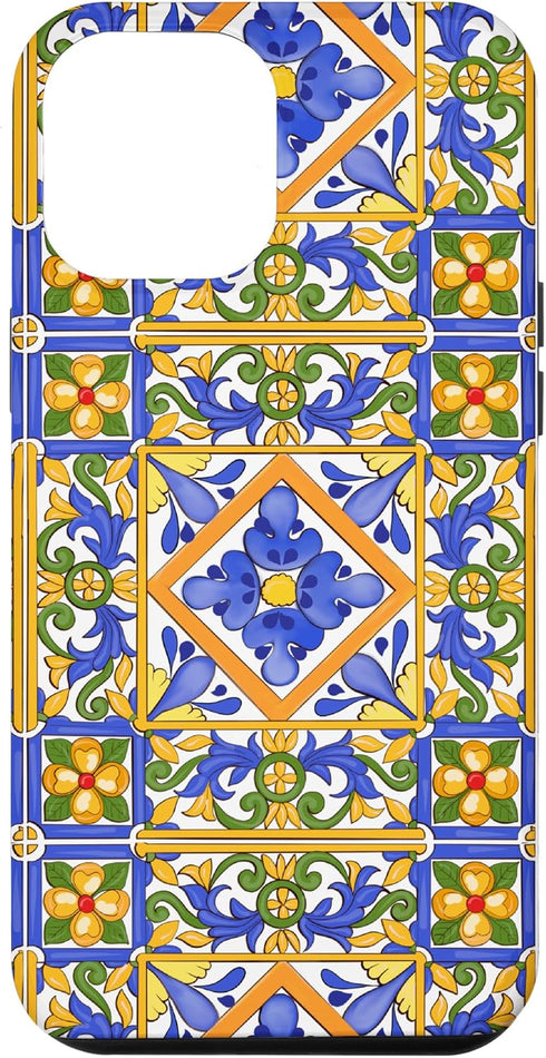iPhone 14 Pro Max Case - Sicilian Italian Summer Tiles Mosaic Majolica Art Design