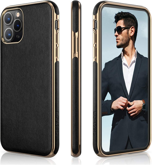 LOHASIC Luxury Leather iPhone 11 Pro Max Case – Slim Soft Cover, Anti-Slip Grip, Protective Case for Men & Women
