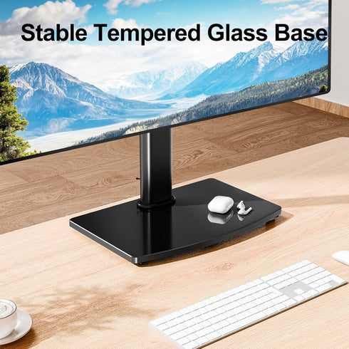 MOUNT PRO Single Monitor Stand, Fits Max 32 inch Computer Screen, Free-Standing, Height Adjustable, VESA 100x100