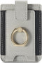 Phone Card Holder with Ring Grip for Back of Phone, Adhesive Stick-on Wallet Pocket for iPhone, Android and Smartphones