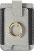 Phone Card Holder with Ring Grip for Back of Phone, Adhesive Stick-on Wallet Pocket for iPhone, Android and Smartphones
