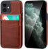 KIHUWEY iPhone 12 Mini Case Wallet, Premium Leather with Credit Card Holder, Magnetic Clasp, Heavy Duty Cover