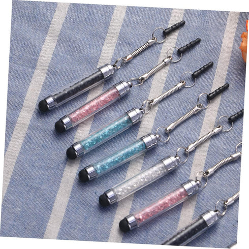 8pcs Capacitive Stylus Mini Stylus Tablet Stylus Capacitive Pen Touchscreen Pen Writing Instrument Diamond Crystal Touch Pen Crystal Phone Pen Stylus Pens