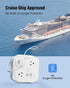 20W Travel Power Strip, SUPERDANNY 3-Foot Extension Cord with 3 Outlets & 3 Fast Charging USBs, White