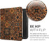kwmobile Cork Case Compatible with Kobo Libra Colour - Book Style Protective e-Reader Flip Cover Folio Case - Pattern