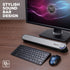 GOgroove Computer Speaker Mini Soundbar - USB Powered PC Sound Bar with Easy Setup, Wired AUX, Volume Control Knob