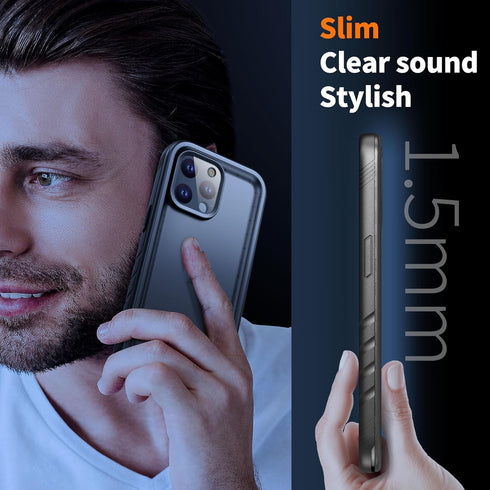 Cozycase Waterproof Shockproof Case for iPhone 15 Pro - Heavy Duty 360 Full Body Military Grade Protection with