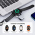 ???????????????? Compatible with Apple Watch Charger - Portable Magnetic Quick Charge for All Series-Ultra Series 9 8 7 SE 6 5 4 3 2 1 - Cableless Design - Fast Charging - Travel-Friendly (White)