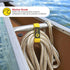 Quick-Straps by Wrap-It Storage - 12" (12 Pack) Yellow Extension Cord Holder for RV and Boat