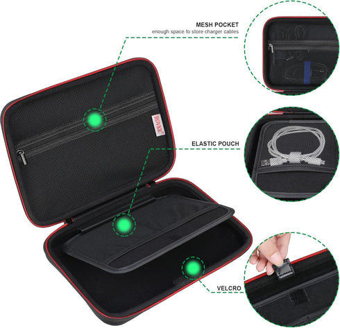 BOVKE 10-inch OTR1000 OTR1010 1090 Hard Carrying GPS Case for Garmin Dezl / / RV GPS Navigator System, Mesh Pocket