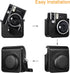 Fintie Premium Vegan Leather Protective Case for Fujifilm Instax Mini 40 Instant Camera with Adjustable Strap