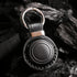 Genuine Leather AirTag Holder Keychain, Compatible with Apple AirTag, Secure Hidden Case (Black)