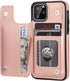 OT ONETOP Wallet Case for iPhone 11 Pro with Card Holder - PU Leather Kickstand, Double Magnetic Clasp, Rose Gold