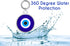 Impressed Protective Full Cover AirTag Case for Women, Lightweight Evil Eye Design with Keychain for Apple AirTag