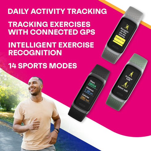 OCTANDRA Active 2 VeryFit Fitness Tracker, Sleep Monitor, Step Counter, IP68 Waterproof Activity Running Smart Watches