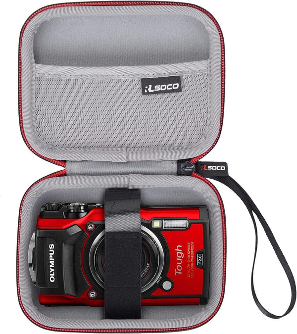 RLSOCO Hard Case for Digital Camera OM SYSTEM Tough TG-6/TG-5/TG-4 Waterproof Camera, AbergBest 21 Mega, Canon