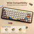 XVX MOA Japanese Keycaps, Fugaku Brown Keycaps, 140 Keys PBT Dye Sublimation Custom Set for Mechanical Keyboards