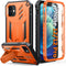 FNTCASE iPhone 12 Pro Case: Rugged Military Grade Drop Proof Cover with Kickstand, Matte Textured TPU, 6.1" - Orange