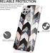 BAISRKE for Moto G 5G Case, Motorola One 5G Ace Shiny Rose Gold Wave Geometric Marble Shockproof Cover