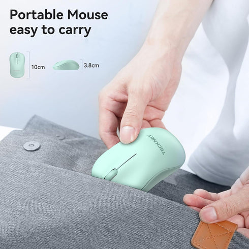 TECKNET 2.4G 5 30 Wireless Mouse for Laptop, Silent Computer Mouse Quiet Click with DPI Levels,Contoured Grip,Small