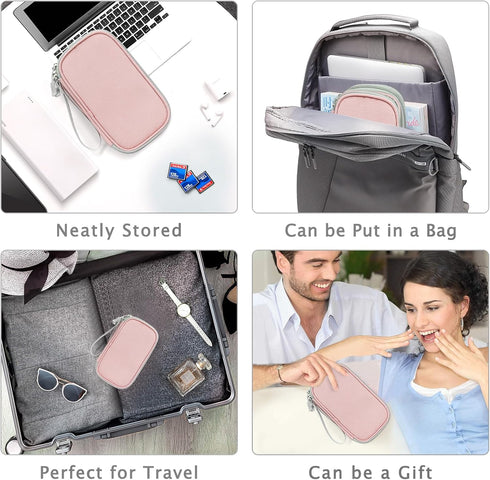 FYY Electronic Organizer, Travel Cable Organizer Bag, Portable Waterproof Double Layers Storage Bag for Accessories