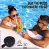 RISEBASS Water Resistant Bluetooth Shower Speaker, Handsfree Portable Speakerphone with LED Light for Bathroom, Beach