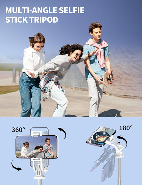 SelfieShow 71" All-in-1 Selfie Stick, Smartphone Tripod Stand with Remote, Travel Tripod for iPhone, Extendable Cell